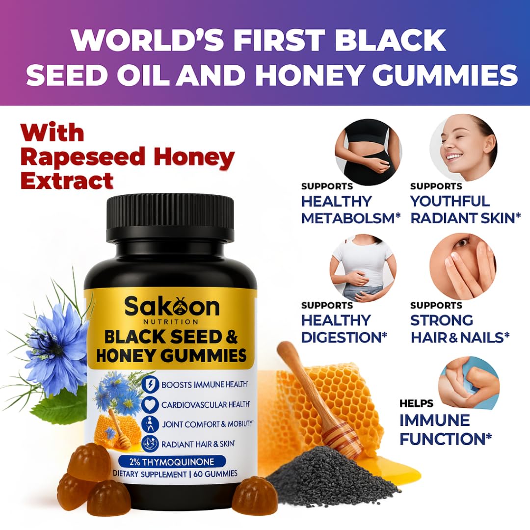 Sakoon Nutrition Black Cumin Seed Oil and Honey supplement facts and ingredient label