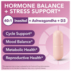 Intimate Rose hormone balance supplement 120 capsules label detail