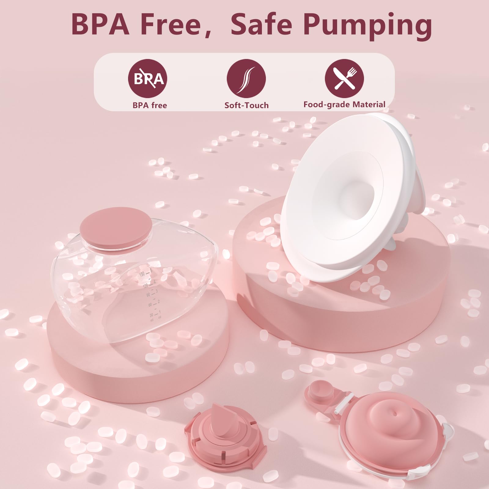 Top view of 24mm flange for Momcozy M9 breast pump