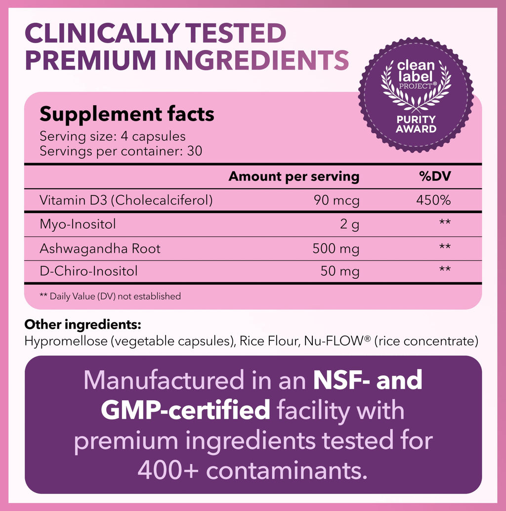Lifestyle graphic of Intimate Rose inositol for female hormone support