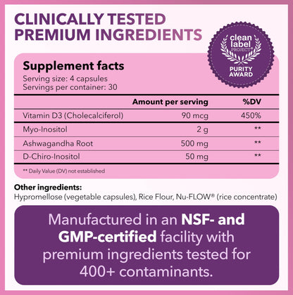 Lifestyle graphic of Intimate Rose inositol for female hormone support