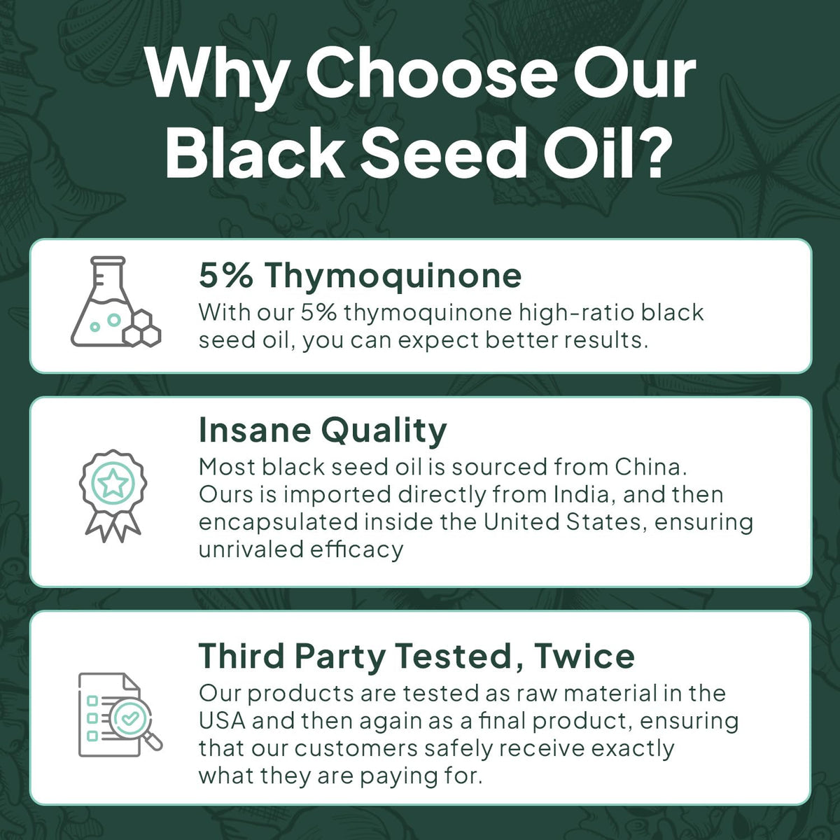 Organics Ocean Better Black Seed Oil daily health support lifestyle layout