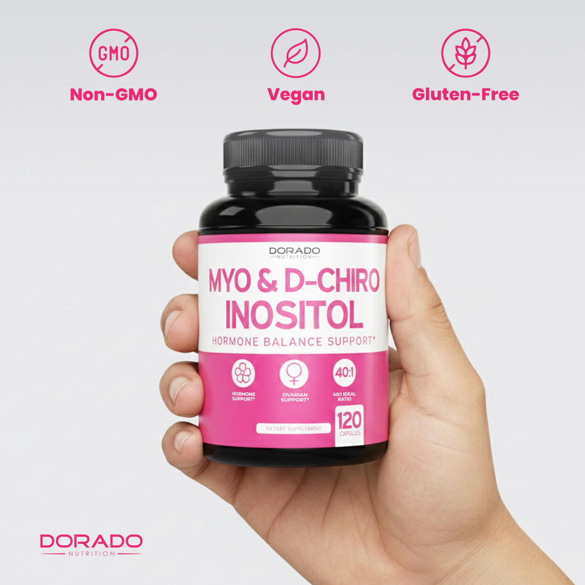 Dorado Nutrition Myo-Inositol 2000mg and D-Chiro 50mg clinical ratio presentation