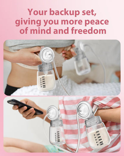 Breast pump maintenance kit including bottles and tubing