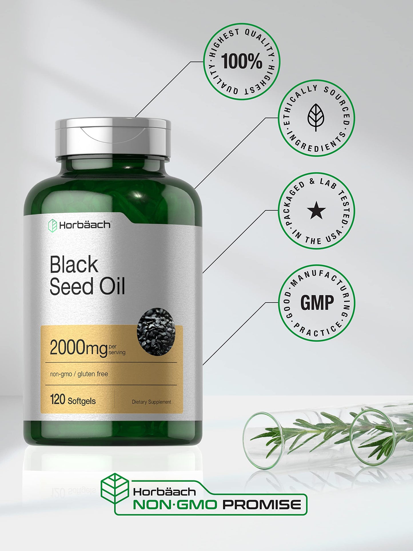 Gluten Free And Non GMO Icons On Dietary Supplement Packaging