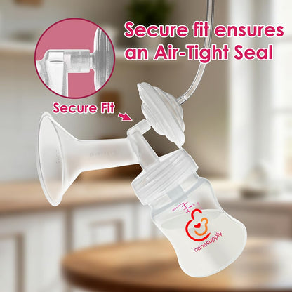 Close up of 17mm X-Small flange for breast pump
