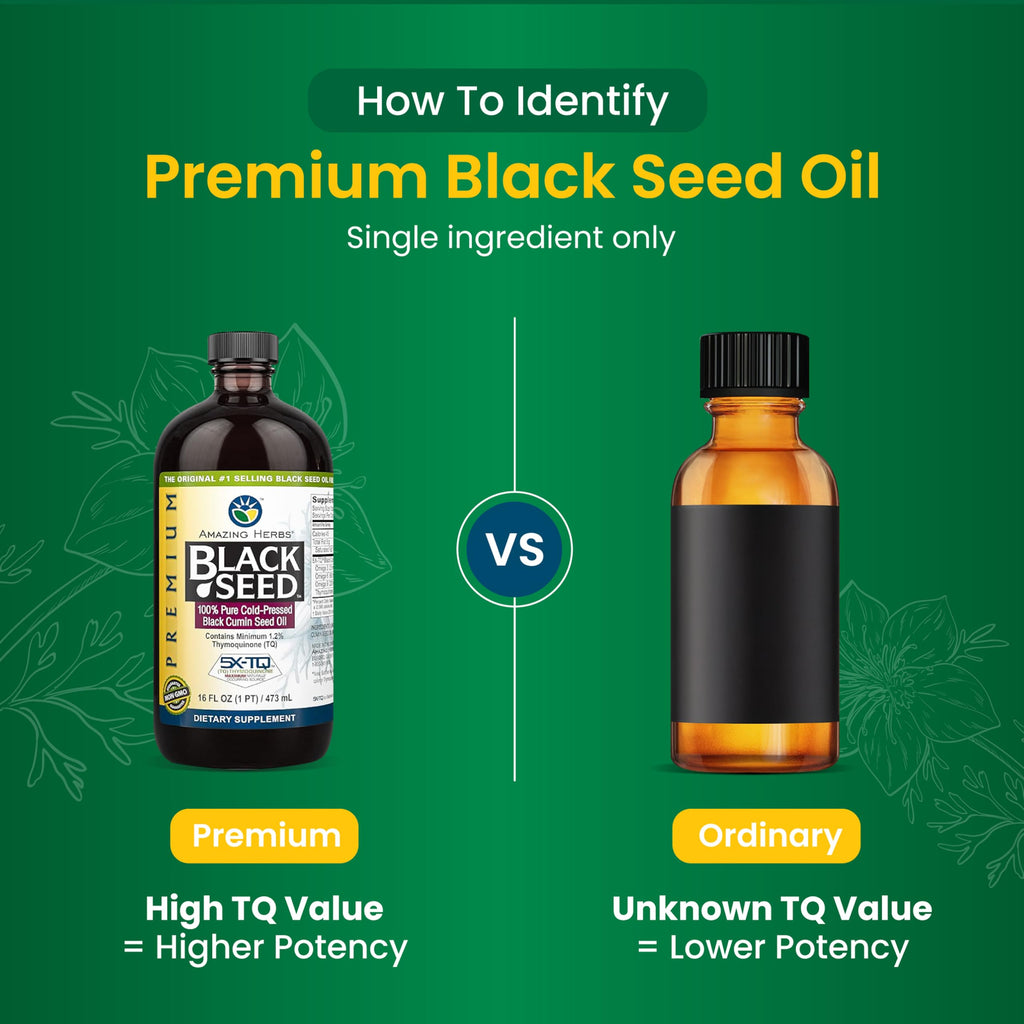 Amazing Herbs 16 fluid ounce black cumin seed oil supplement
