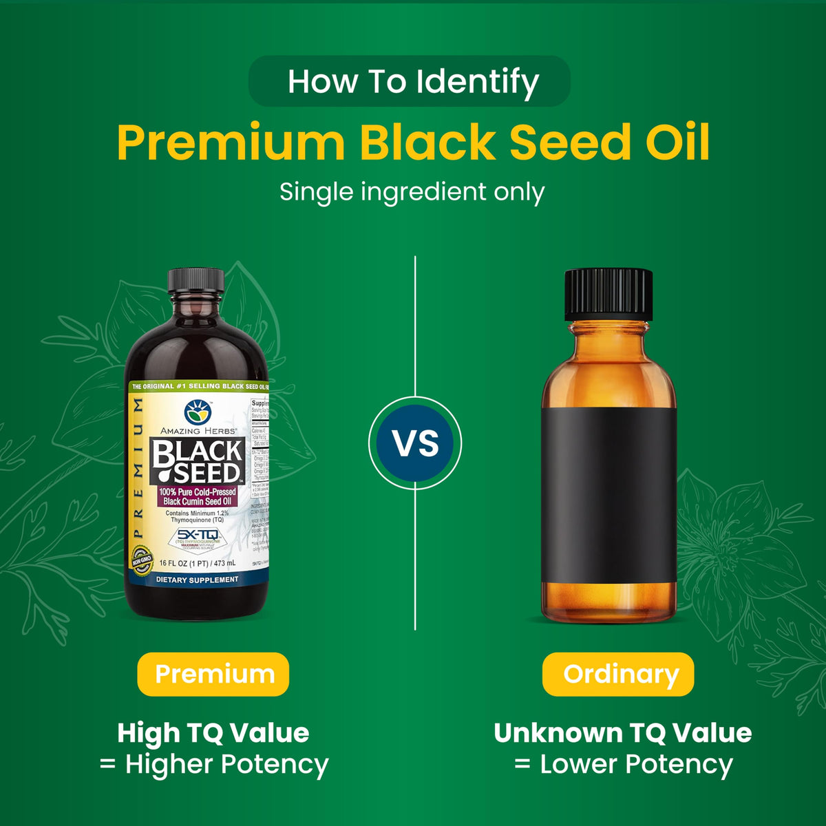 Amazing Herbs 16 fluid ounce black cumin seed oil supplement