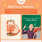 Gojoy Naturals Kids Focus Gummies 7-in-1 supplement facts label