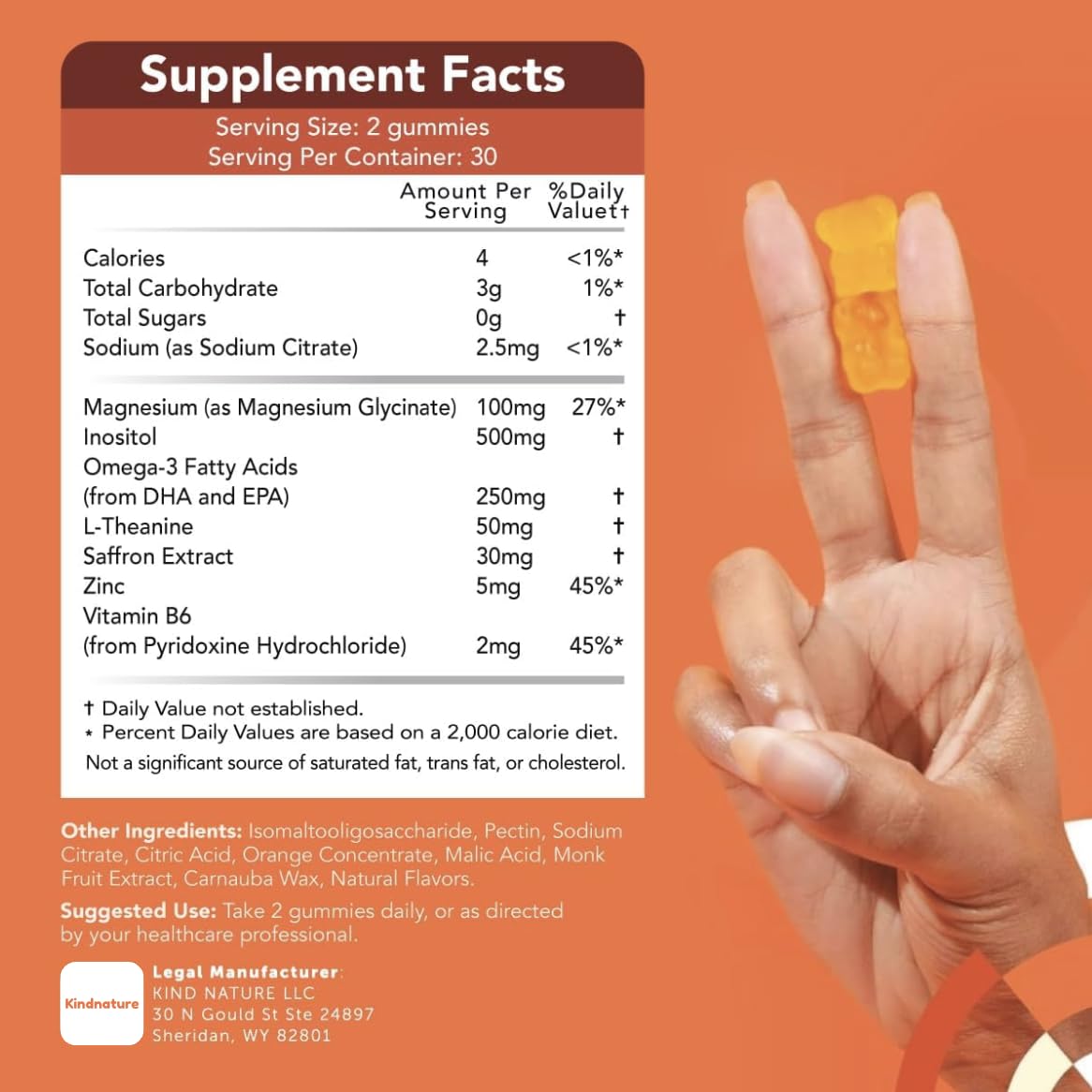 Gojoy Naturals focus gummies orange flavor texture