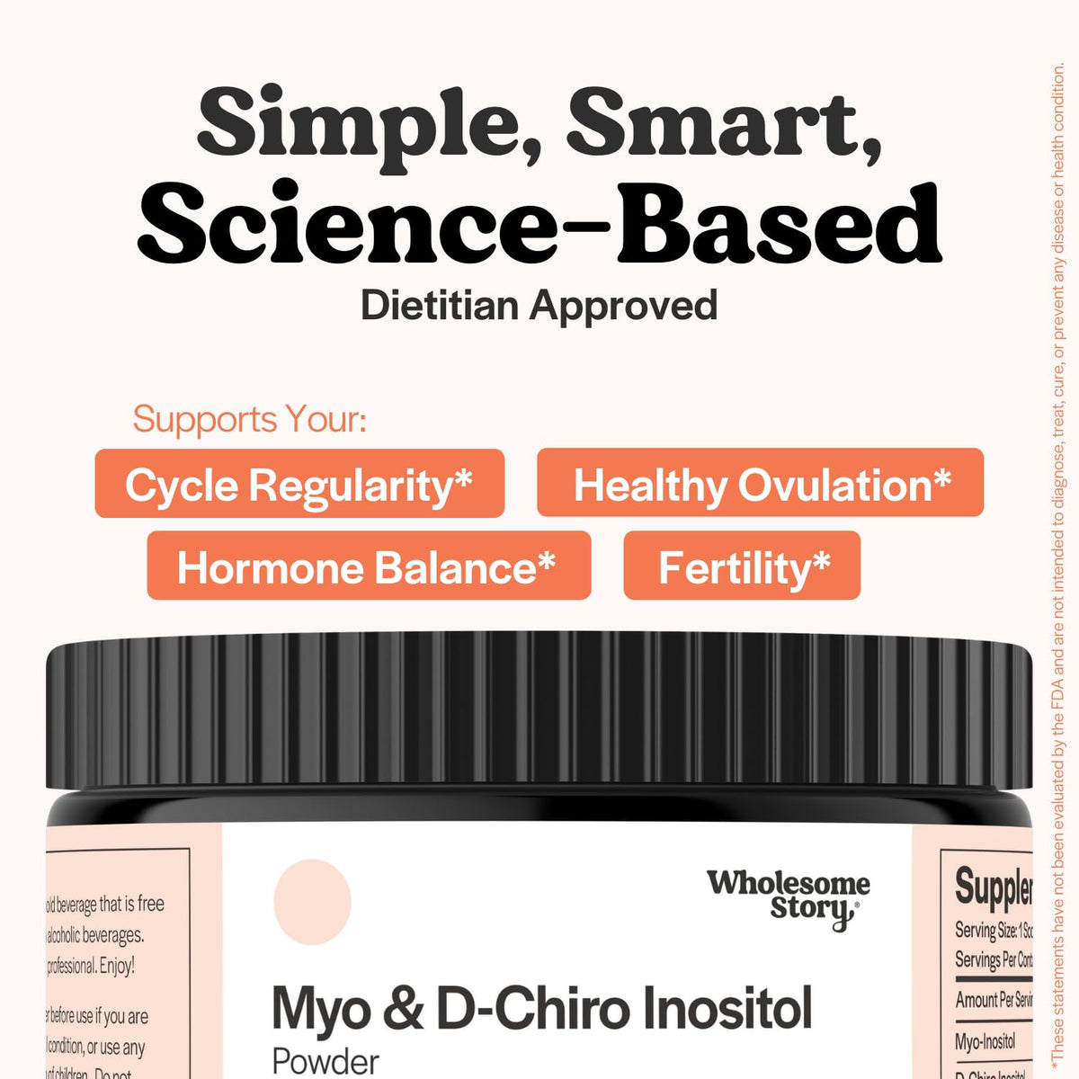 Wholesome Story hormonal balance supplement label details