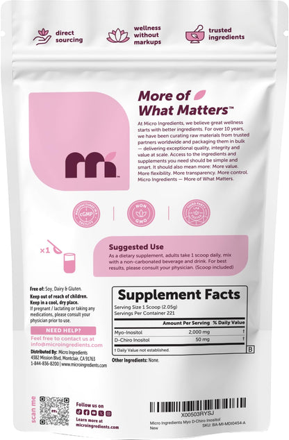Premium imported USA wellness powder supplement pouch angle view