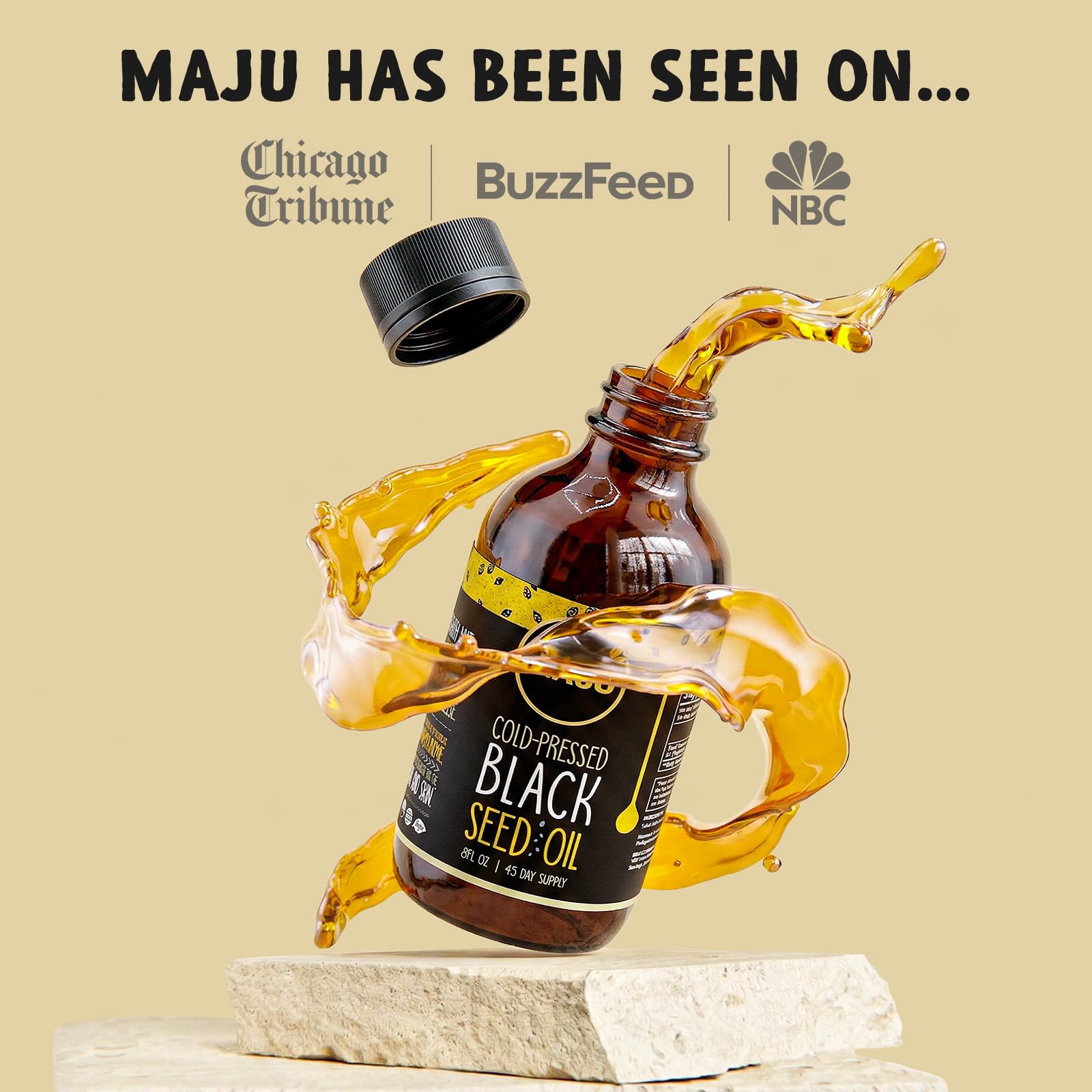 Maju Superfoods cold pressed black cumin oil for skin and hair health