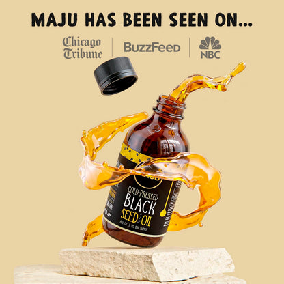Maju Superfoods cold pressed black cumin oil for skin and hair health