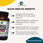 Amazing Herbs black seed oil softgels arranged for display