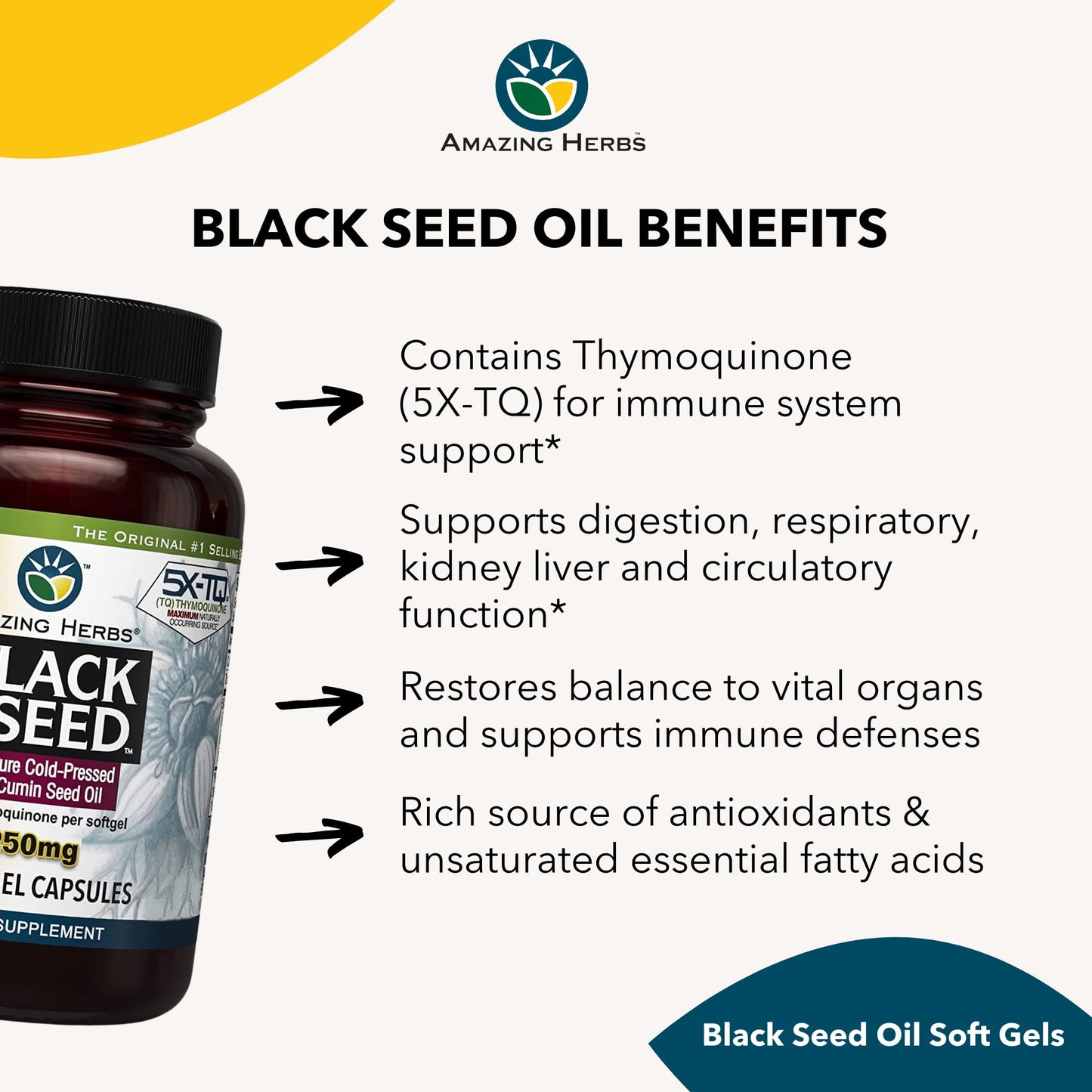 Gluten free non GMO Amazing Herbs black cumin seed oil dietary supplement softgel capsules