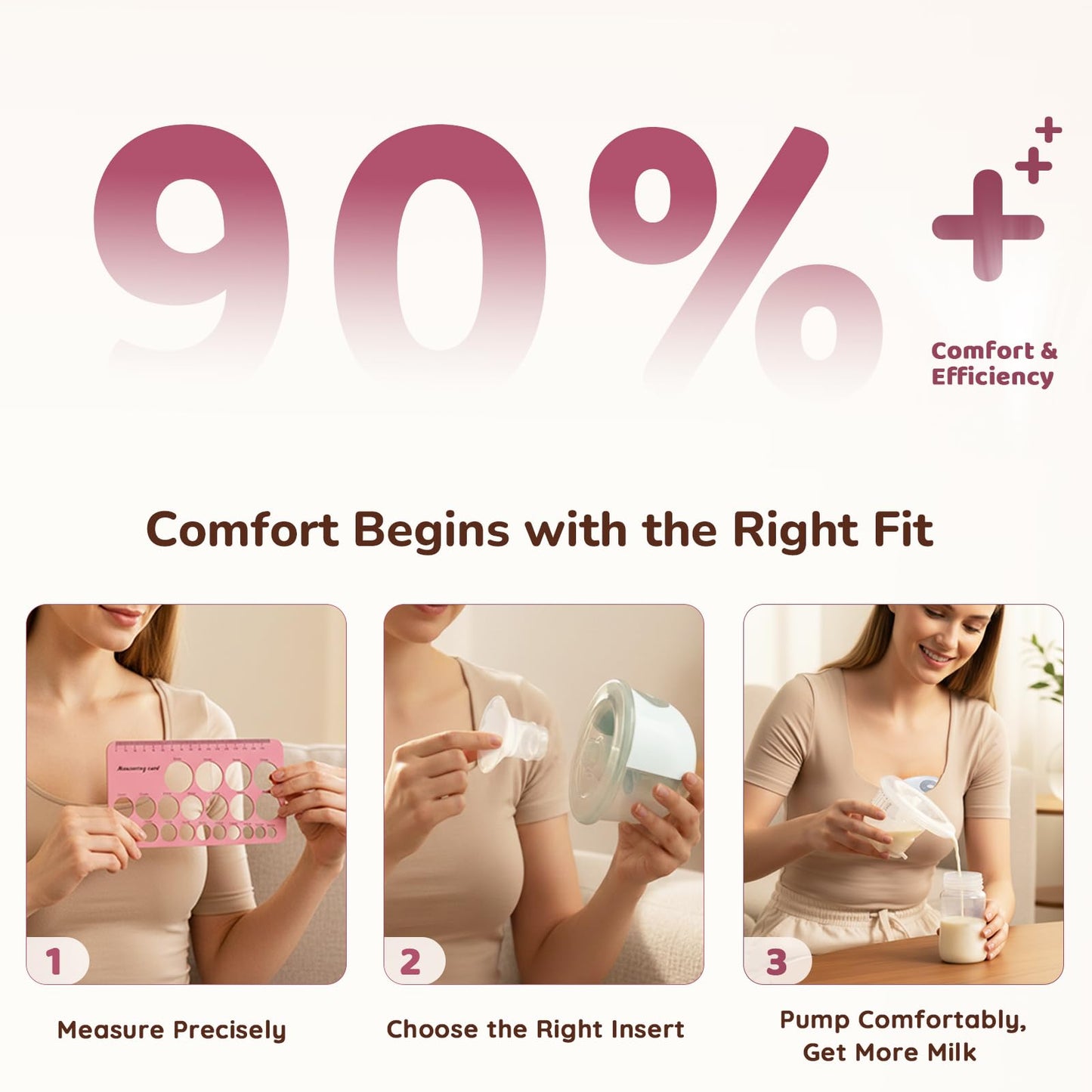 Nursi Luna nipple measuring ruler for accurate breast pump fitting