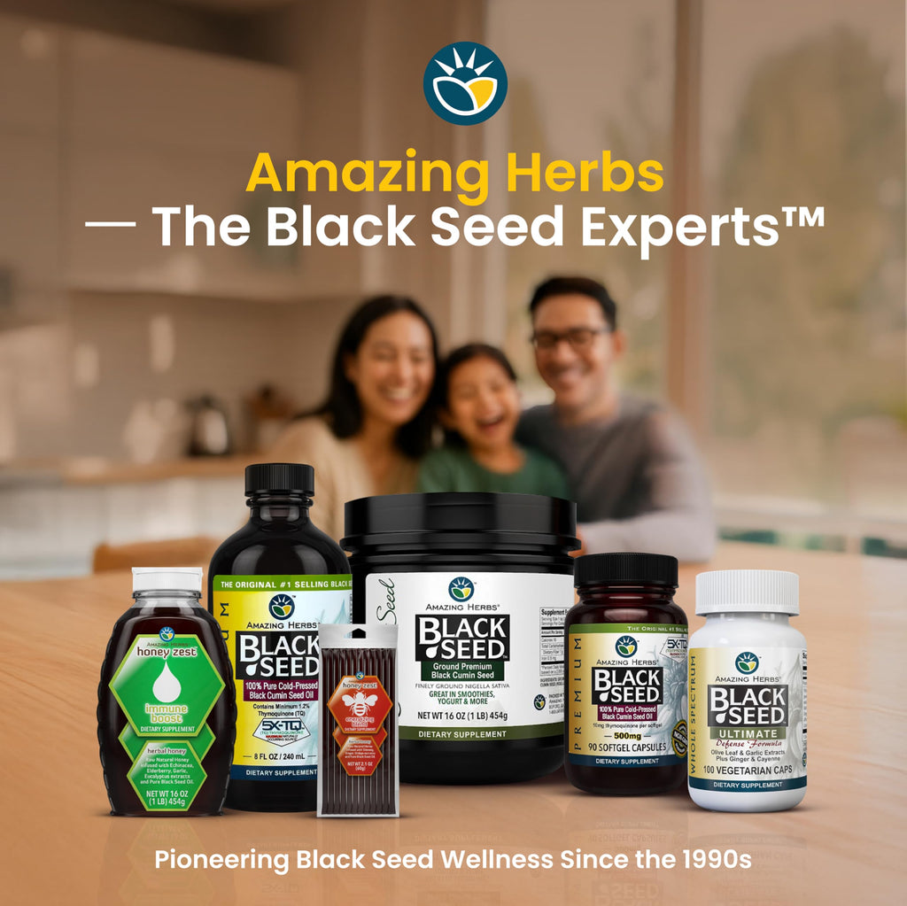 Amazing Herbs Black Seed Oil lifestyle usage presentation
