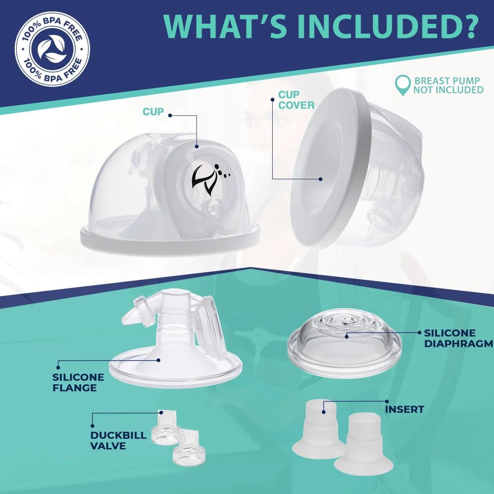 BabyBuddha breast pump cups components