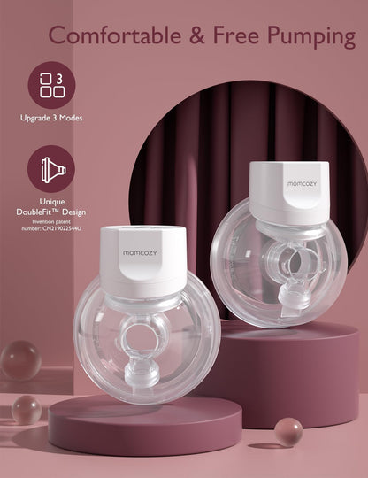Momcozy S12 Pro wearable breast pump smart LED display detail