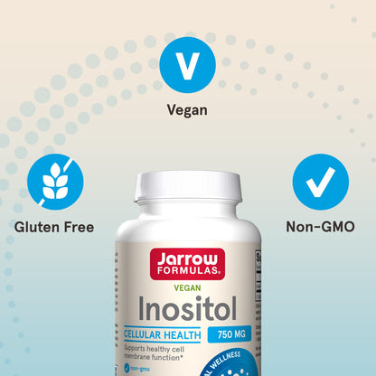 Top view of Jarrow Formulas Inositol supplement bottle