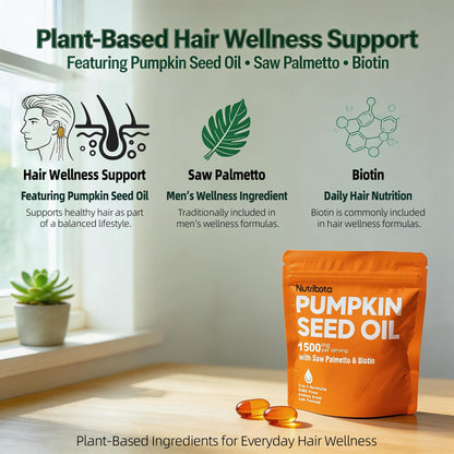 Close up of Nutribota pumpkin seed oil softgel capsules texture