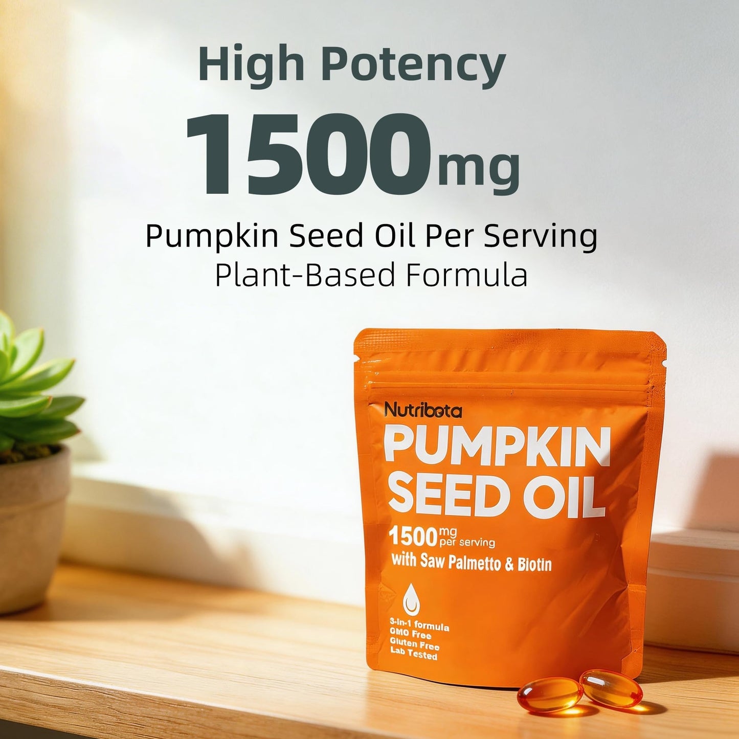 Nutribota premium softgels for prostate and hair health