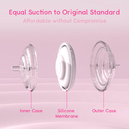 Top view of BPA free silicone replacement parts for nursing