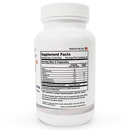 Verified Nutrition pure pumpkin seed oil for men's health