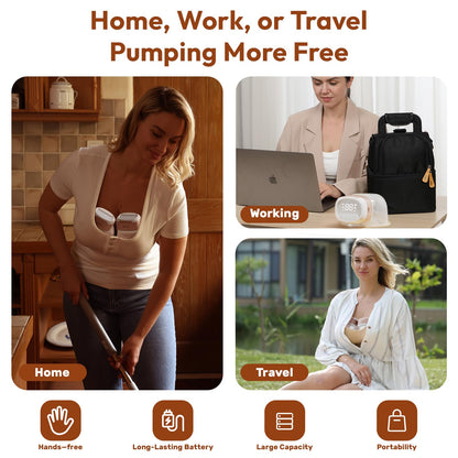 Side profile of Lucina Baby hands-free wearable breast pump