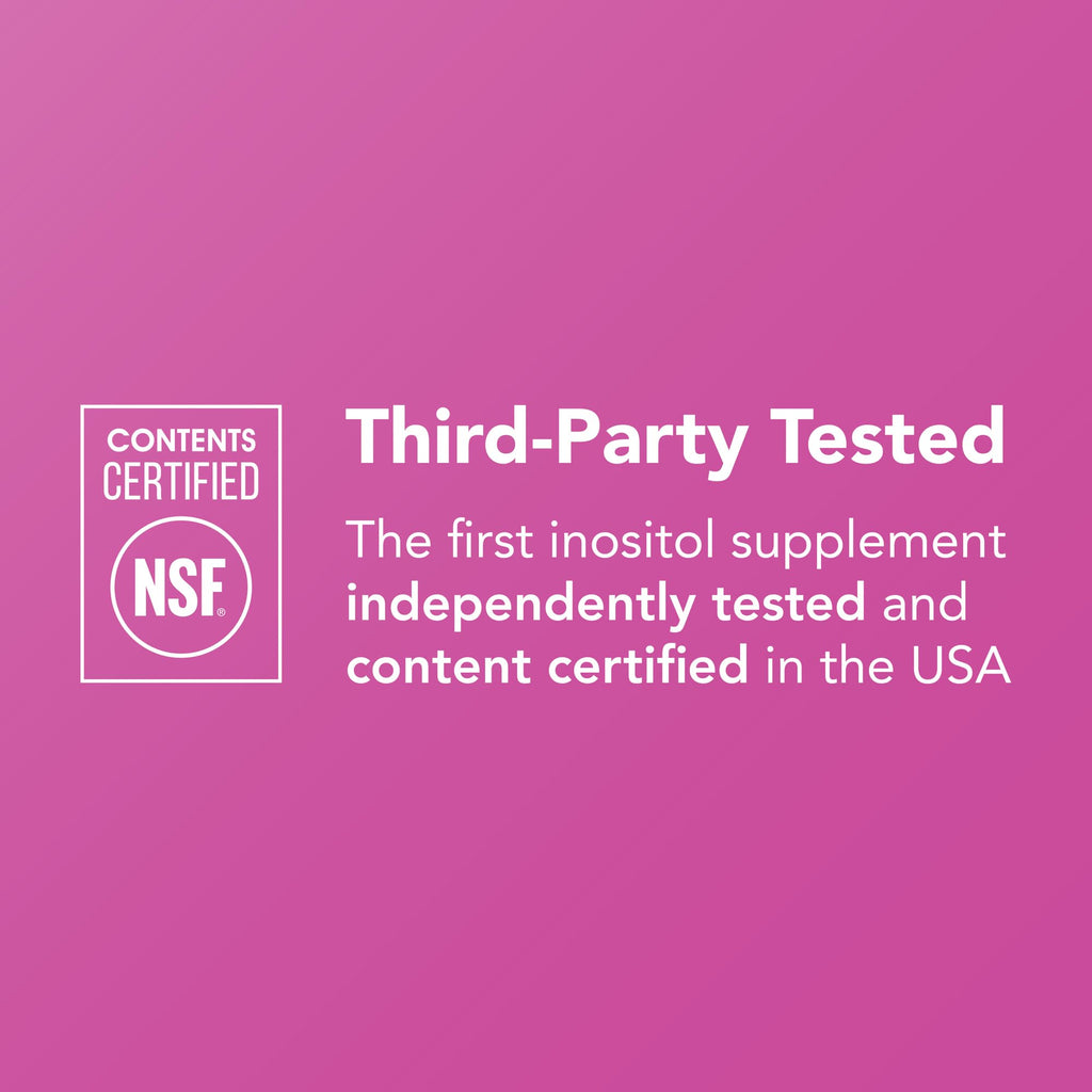 Close up of the Theralogix Ovasitol ingredient label detailing the 2000 mg Myo-Inositol and 50 mg D-Chiro-Inositol dosage.