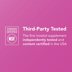 Close up of the Theralogix Ovasitol ingredient label detailing the 2000 mg Myo-Inositol and 50 mg D-Chiro-Inositol dosage.