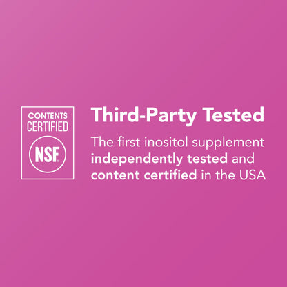 Close up of the Theralogix Ovasitol ingredient label detailing the 2000 mg Myo-Inositol and 50 mg D-Chiro-Inositol dosage.