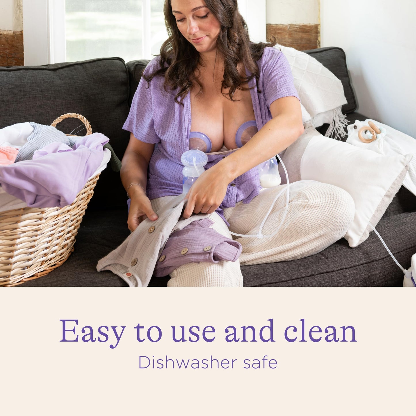 Flexible rim detail of Lansinoh ComfortFit breast pump attachment