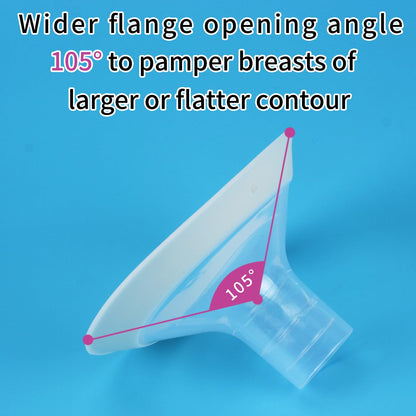 Side profile of Moomentaneous 16mm oval breast shield