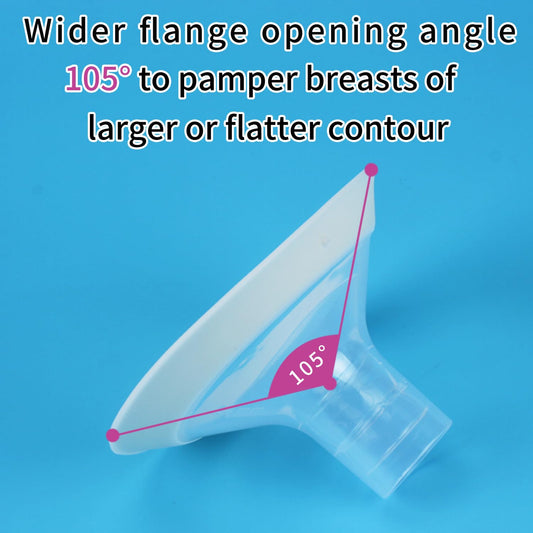 Side profile of Moomentaneous 16mm oval breast shield