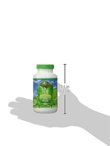Premium fish oil and flaxseed oil supplement bottle
