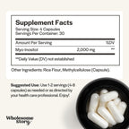 Wholesome Story Myo-Inositol dietary supplement nutrition facts