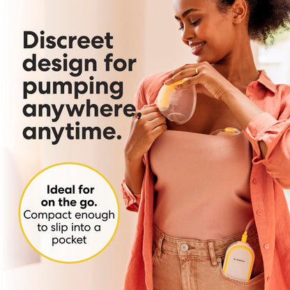 Portable Medela Freestyle motor unit with charging cable