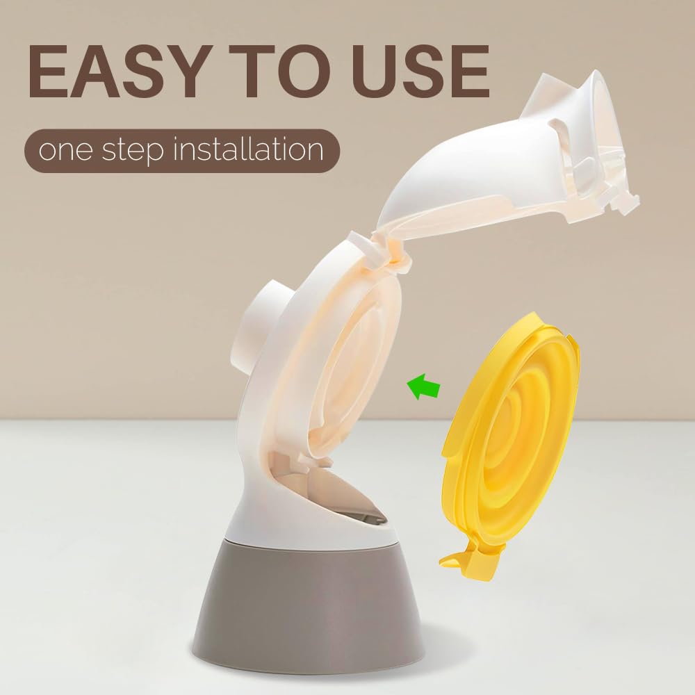 PumpMom-us membranes showing yellow silicone detail