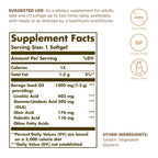 Solgar borage oil supplement bottle back label nutritional information