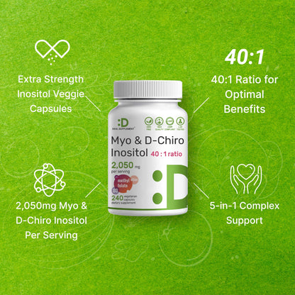 Deal Supplement Myo Inositol ingredient list close up