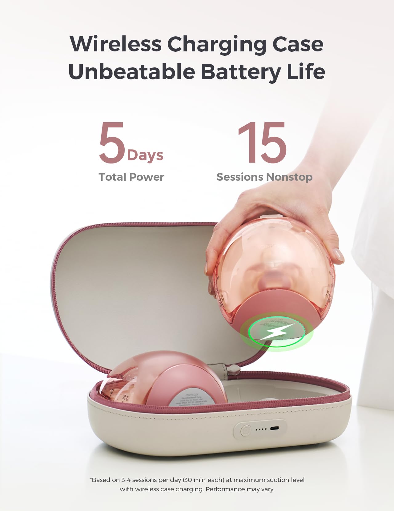 Momcozy Air 1 breast pump transparent flange view