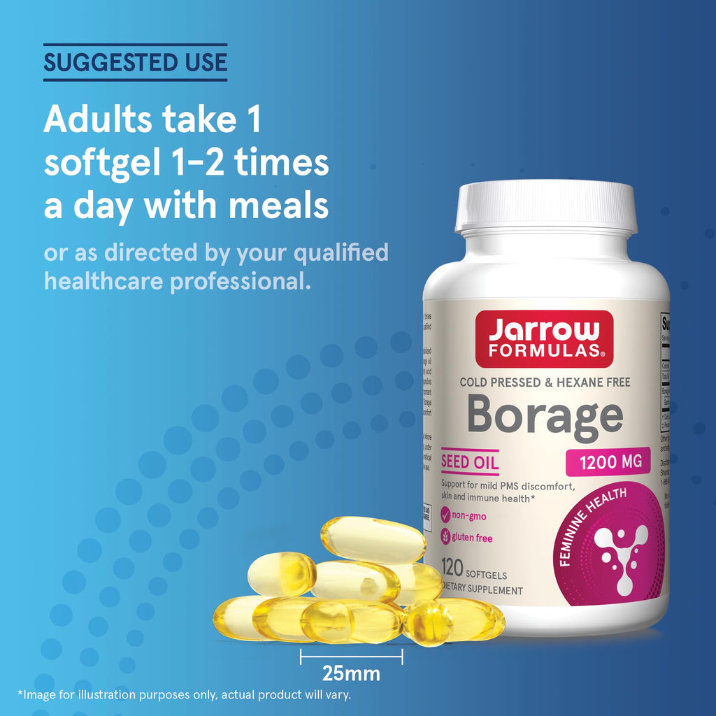 Jarrow Formulas borage oil container cap angle
