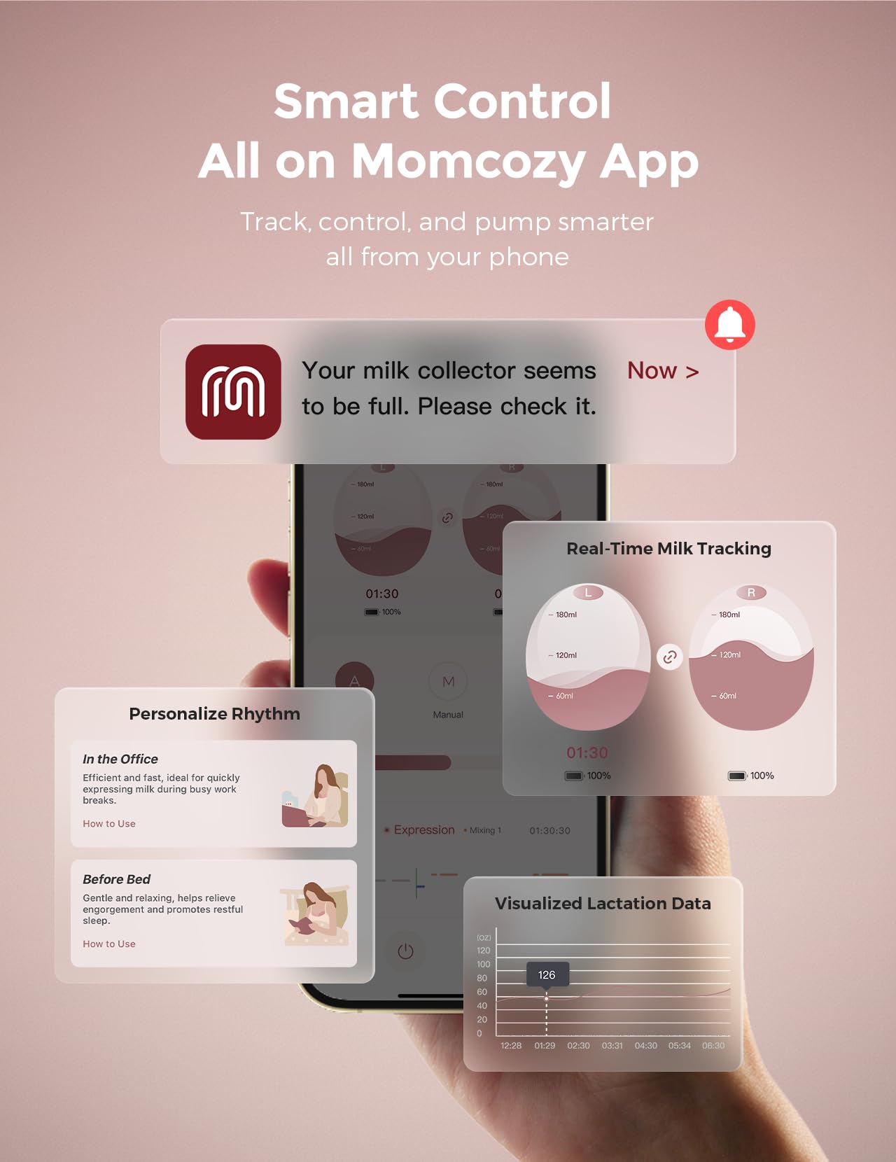 Side profile of Momcozy Air 1 showing slim design