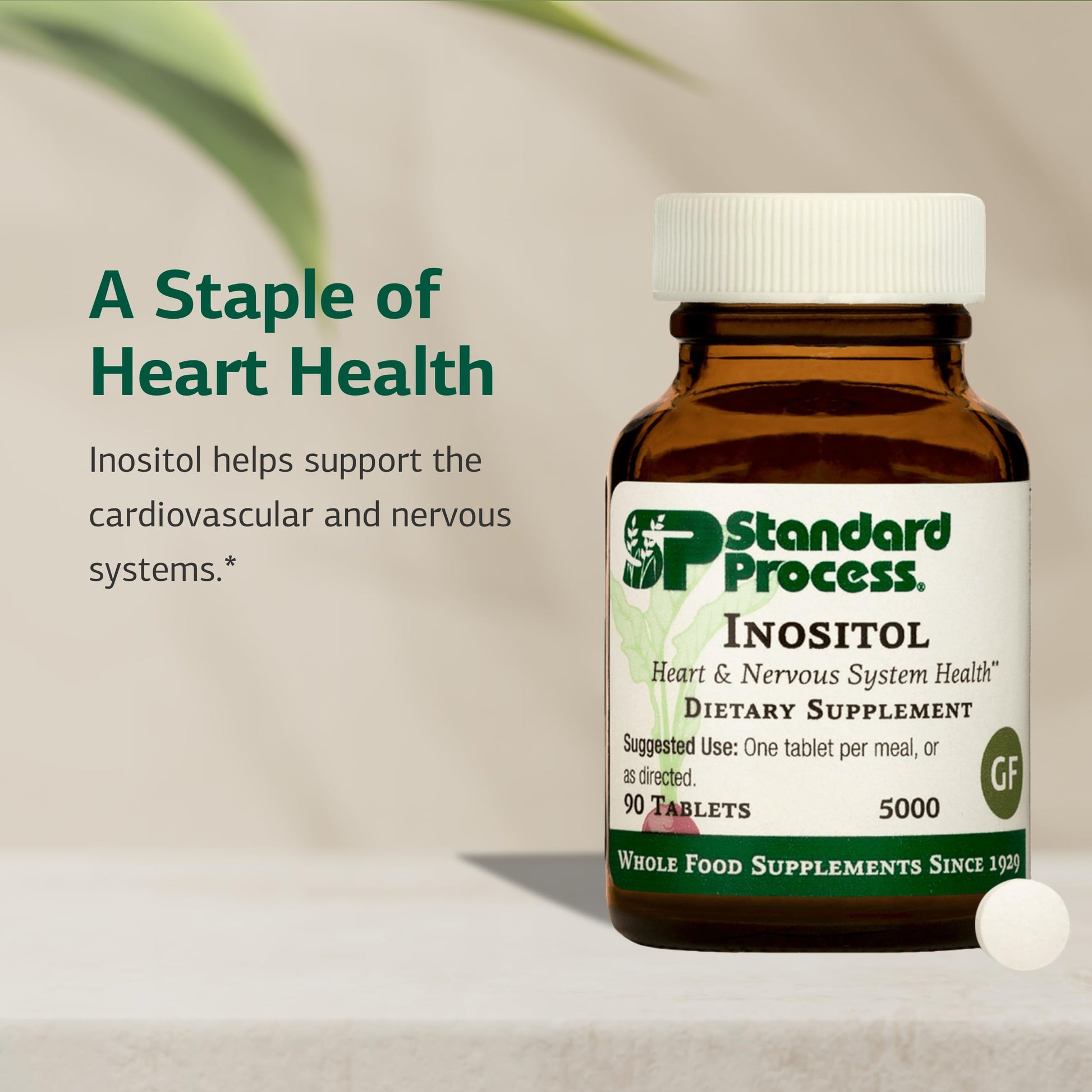 Standard Process Inositol cardiovascular health ingredients label