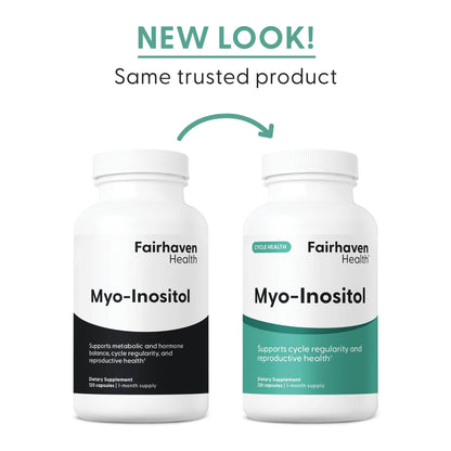Fairhaven Health Myo Inositol bottle top view