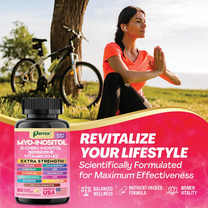 Parrox Inositol blend with Folate DIM and Vitamin D3 clean label verification