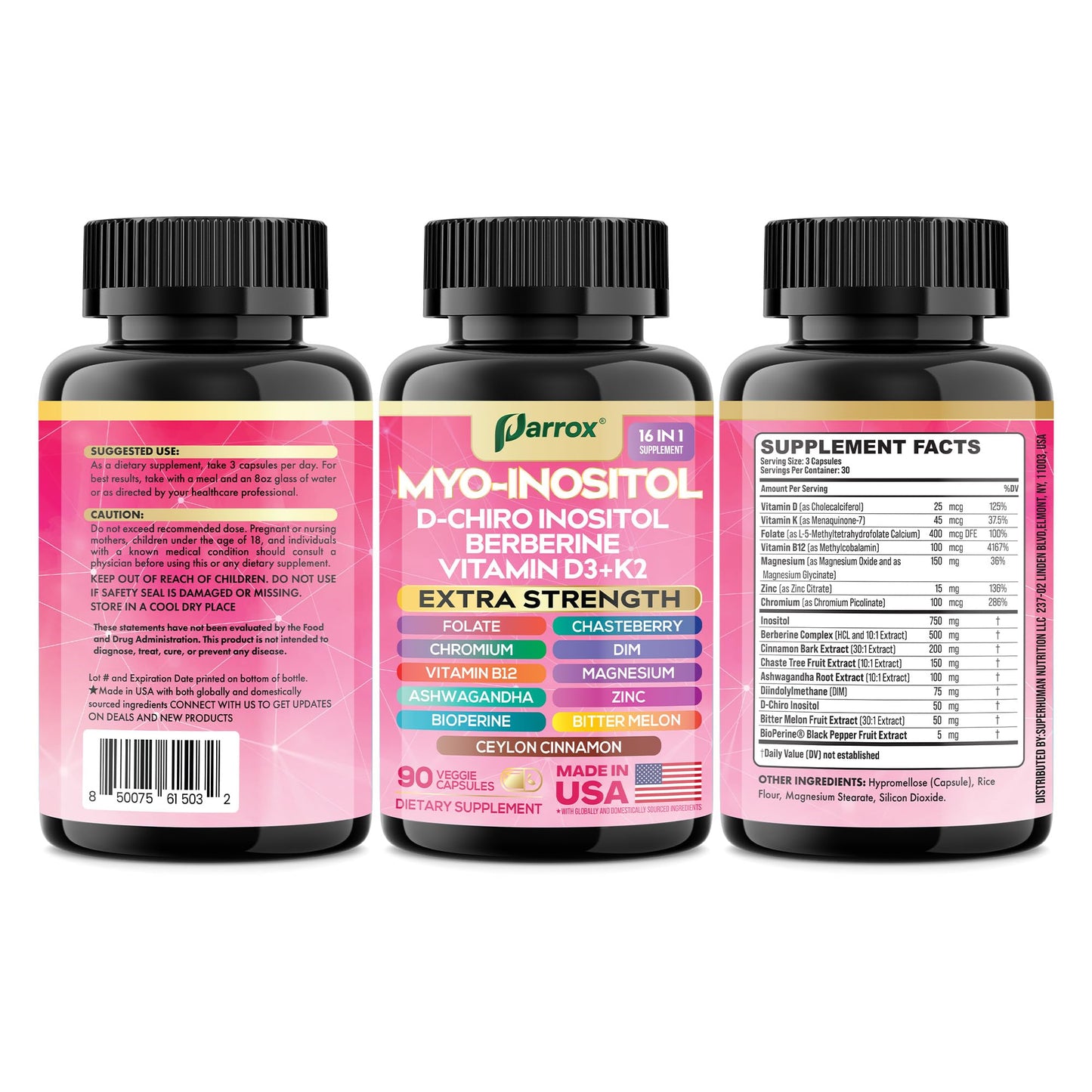 Parrox daily hormone balance veggie capsules official product line layout