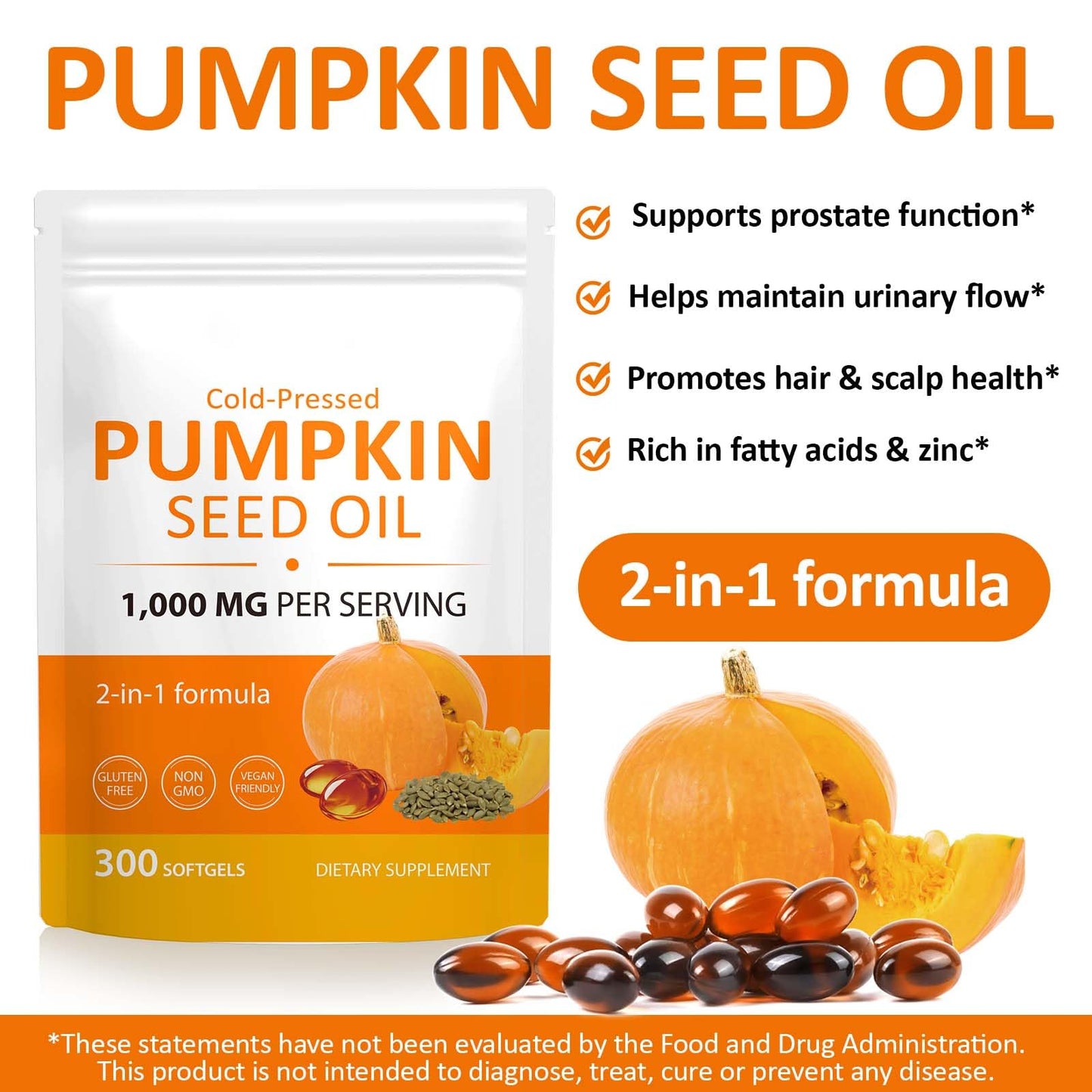 ReliCo pumpkin seed oil capsules label details